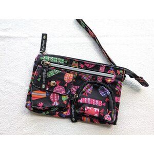 Lily Bloom Wristlet Wallet Black Candy Lightweight Pockets Small‎ Purse Handbag